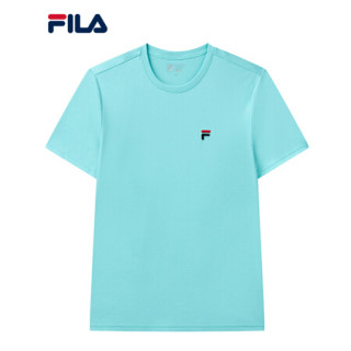 fila 斐乐官方 男士短袖t恤 2021夏季新款运动纯棉圆领针 f11m128150f