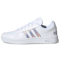 adidas 阿迪达斯 ADIDAS 阿迪达斯 女子 运动休闲系列 HOOPS 2.0 运动 休闲鞋 FW3535  白/淡灰/金 38.5码 UK5.5码