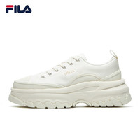 FILA 斐乐 女LAVA胖胖底2021夏季潮增高鞋板鞋帆布鞋ins 奶白-GD 36