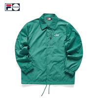 FILA FUSION斐乐男士梭织外套2021春夏新款街头运动外套夹克上衣 T11M123704F 翠林绿-GN(宽松版型,建议拍小一码) 170/92A/M