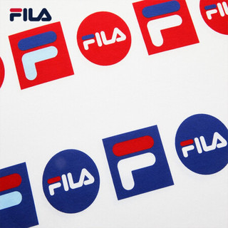 FILA 斐乐官方 男士短袖T恤2021夏季新款运动时尚满印男子短袖T恤 F51M128154F 标准白-WT 175/96A/L