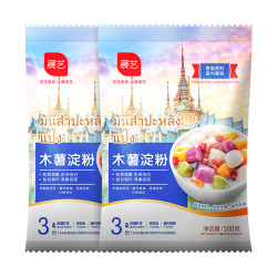 展艺 烘焙原料 木薯淀粉 芋圆粉木薯粉生粉甜品原料500g*2包 *2件