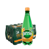 PLUS会员：perrier 巴黎水 气泡矿泉水 橘子味 500ml*24瓶
