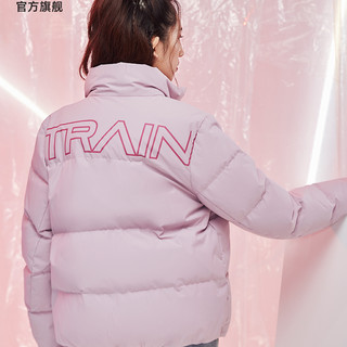 乔丹运动羽绒服女2020冬季新款女士短款加厚保暖休闲保暖运动外套（165/M、乔丹白（白鸭绒））
