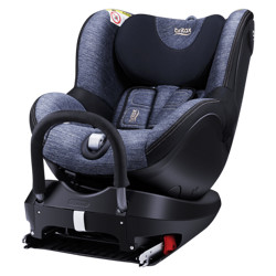 Britax/宝得适 宝宝儿童安全座椅0-4岁360度旋转汽车 ISOFIX硬接口双面骑士  精致蓝II代【JD物流】