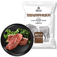 HONDO 恒都 国产板腱原切牛排套餐600g（5-7片）冷冻 谷饲牛肉 烧烤健身轻食