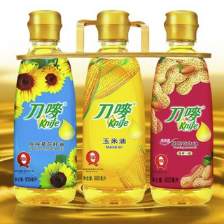 Knife 刀唛 食用油组合装 900ml*3瓶 (花生油900ml+玉米油900ml+葵花籽油900ml)