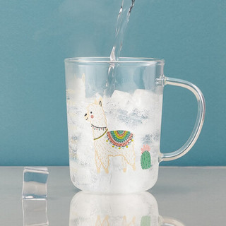 炊大皇牛奶杯玻璃杯高硼硅杯子随机发颜色 350ml