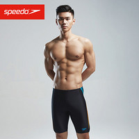 Speedo/速比涛 男子游泳健身及膝泳裤 804512F317 黑色/橘色 34