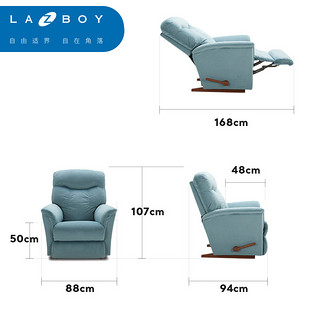 lazboy乐至宝功能沙发美式进口现代简约田园布艺客厅单人椅LZ.726 水草绿