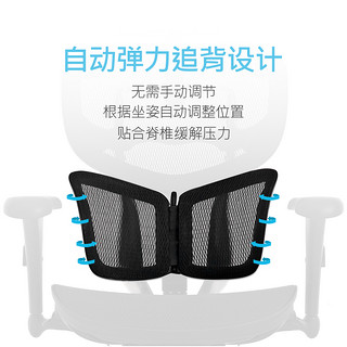 西昊人体工学椅 电脑椅家用老板椅子 电竞椅游戏椅舒适久坐办公椅 A7 黑框 黑网