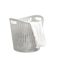 BELO 百露 编织镂空收纳篮 浅灰色 36.5*31.5*39*37cm
