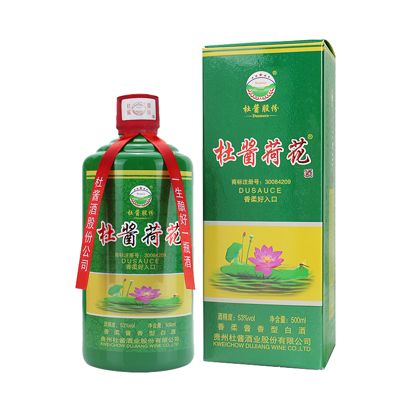 贵州杜酱荷花酒500ml*6整箱酱香型纯粮食 53度高度白酒