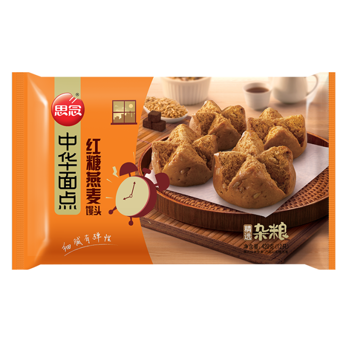 思念 中华面点 红糖燕麦馒头 420g