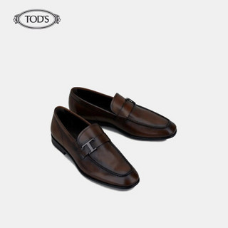 TOD'S 2021早春新品 男士牛皮乐福鞋 平底鞋 驼色 41.5