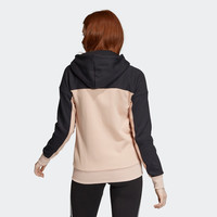 阿迪达斯官网 adidas 三叶草 TT Hooded 女装运动连帽外套 FI1479 活力粉/黑色 34