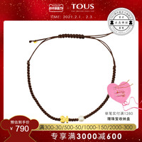 TOUS/桃丝熊手工编织手绳18K金珍珠手链 女512781080