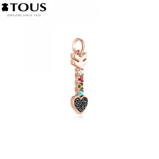 tous桃丝熊镀银18k玫瑰金多元素宝石镶嵌高端大气吊坠915304530