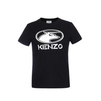 KENZO 凯卓 高田贤三 KENZO 中国新年胶囊系列 女士棉质牛头图案圆领短袖T恤 黑色 FB5 2TS890 4SA 99 XS码 155/72A
