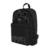 高田贤三 KENZO 中性款黑色经典虎头刺绣尼龙混纺双肩包 FA6 5SF300 FQ6 99