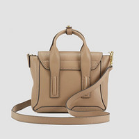 3.1 Phillip Lim 奢侈品 PASHLI MINI SATCHEL系列 女士咖啡色牛皮单肩斜挎手提包 AP20-0226NBL-COFFEE