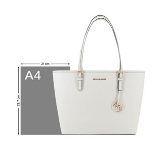 迈克·科尔斯（MICHAEL KORS） MK女包 JET SET TRAVEL系列牛皮革白色单肩手提包 35H7GTVT2L OPTIC WHITE