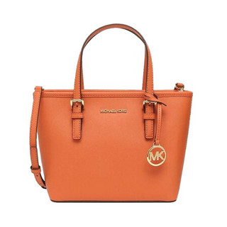 迈克·科尔斯（MICHAEL KORS）MK JET SET TRAVEL系列 女士皮革手提单肩斜挎包 橘红色 35T9GTVT0L TANGERINE