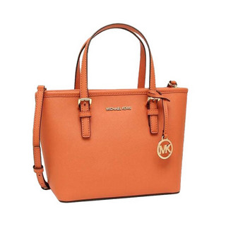 迈克·科尔斯（MICHAEL KORS）MK JET SET TRAVEL系列 女士皮革手提单肩斜挎包 橘红色 35T9GTVT0L TANGERINE