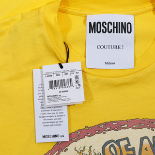 MOSCHINO 莫斯奇诺 黄色人偶系列 短袖T恤 Z A0709 0240 1027 XL男款