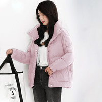 雪中飞 SNOWFLYING秋冬季女士羽绒服短款时尚防风立领羽绒外套保暖冬装女