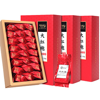 新茶大红袍茶叶礼盒装128g*4盒岩茶肉桂茶叶浓香型武夷山乌龙茶