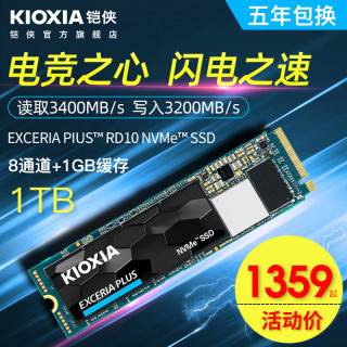 kioxia/铠侠固态硬盘1t RD10 m.2固态nvme pcie ssd台式机笔记本电脑固态硬盘1tb m2固态盘(1T标配+螺丝+螺丝刀)