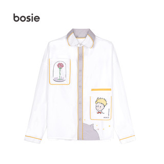 bosie 潮牌衬衫男情侣款衬衣男长袖女小王子联名潮流白色秋季2179（S、白色 预售）