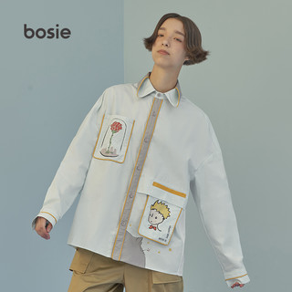 bosie 潮牌衬衫男情侣款衬衣男长袖女小王子联名潮流白色秋季2179（S、白色 预售）