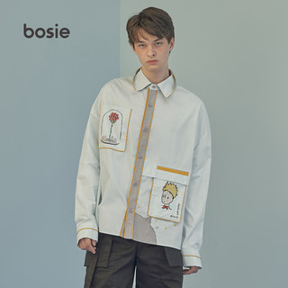 bosie 潮牌衬衫男情侣款衬衣男长袖女小王子联名潮流白色秋季2179（S、白色 预售）