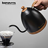 Bonavita pro-brewista细长嘴智能控温不锈钢手冲咖啡壶器具1.0L（银1.0L）