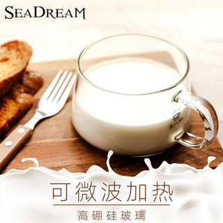 早餐杯牛奶杯燕麦微波炉杯子玻璃水杯马克杯花茶杯咖啡杯玻璃杯（350ml圆润+木勺+玻璃盖）