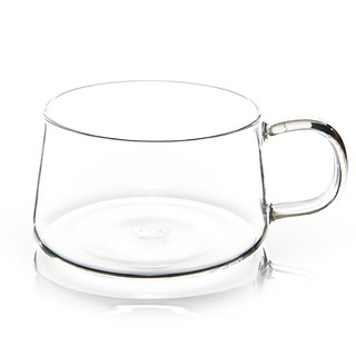 早餐杯牛奶杯燕麦微波炉杯子玻璃水杯马克杯花茶杯咖啡杯玻璃杯（350ml圆润款）
