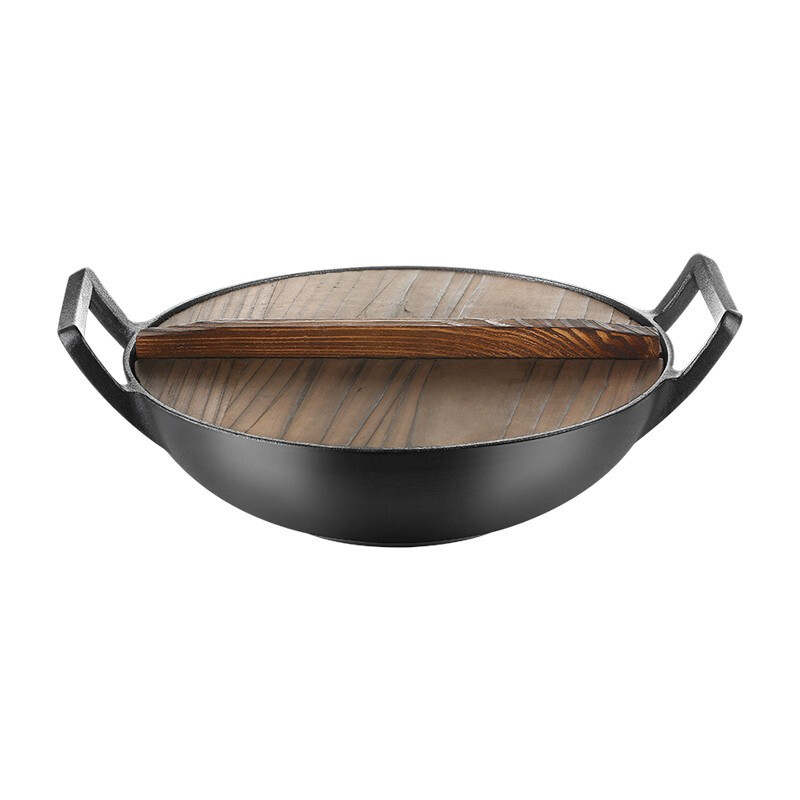 佳佰 JBDCG-DJ32SD 炒锅(32cm、无涂层、铸铁)