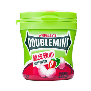 DOUBLEMINT 绿箭 脆皮软心薄荷糖 草莓味 80g