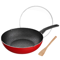 Midea 美的 CJ30WOK301R 炒锅(30cm、不粘、合金、酒红色)
