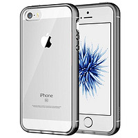 JETech Design 苹果iPhone 5s手机壳iPhone SE保护套硅胶软边防摔保护壳 4.0英寸屏 - 浅灰色 *3件