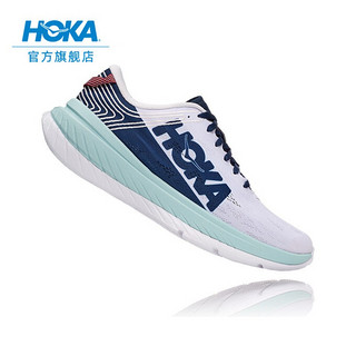 HOKA ONE ONE男卡奔X碳板竞速公路跑步鞋 Carbon X减震透气运动鞋 云雾灰/迷夜蓝 9.5/275mm