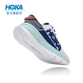 HOKA ONE ONE男卡奔X碳板竞速公路跑步鞋 Carbon X减震透气运动鞋 云雾灰/迷夜蓝 9.5/275mm