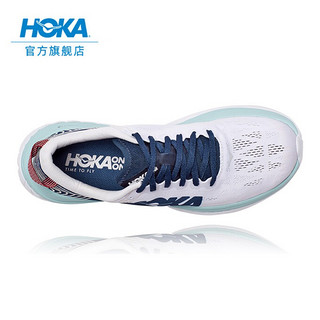 HOKA ONE ONE男卡奔X碳板竞速公路跑步鞋 Carbon X减震透气运动鞋 云雾灰/迷夜蓝 9.5/275mm