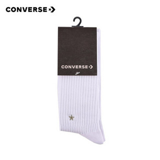 CONVERSE 匡威 男女 配件系列 Core Single Embroidered Star Crew 运动袜子 中筒袜 10022429-A01 L码