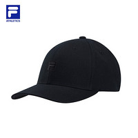 FILA 斐乐官方 情侣款棒球帽新款潮流男女帽子遮阳帽 深黑-BK-A13U111249F XS