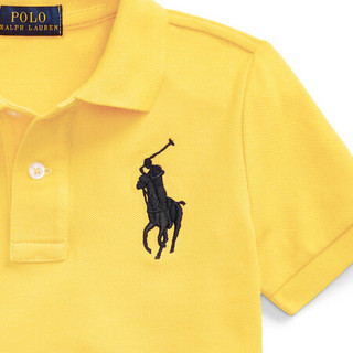 Ralph Lauren/拉夫劳伦男童 21年春Big Pony网眼布Polo衫RL35348 700-黄色 2/2T