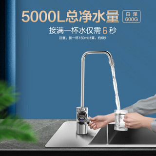 美的（ Midea）全屋净水套装 白泽600G+前置-11 智能家电家用除菌 厨下式直饮 长效RO反渗透 净水器