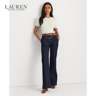 Lauren/拉夫劳伦女装 2021年春季绞花编结圆领针织毛衫RL60495 101-白色 M